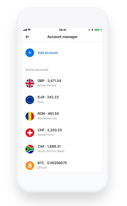 Revolut App: Account multicurrency, open account in various currencies