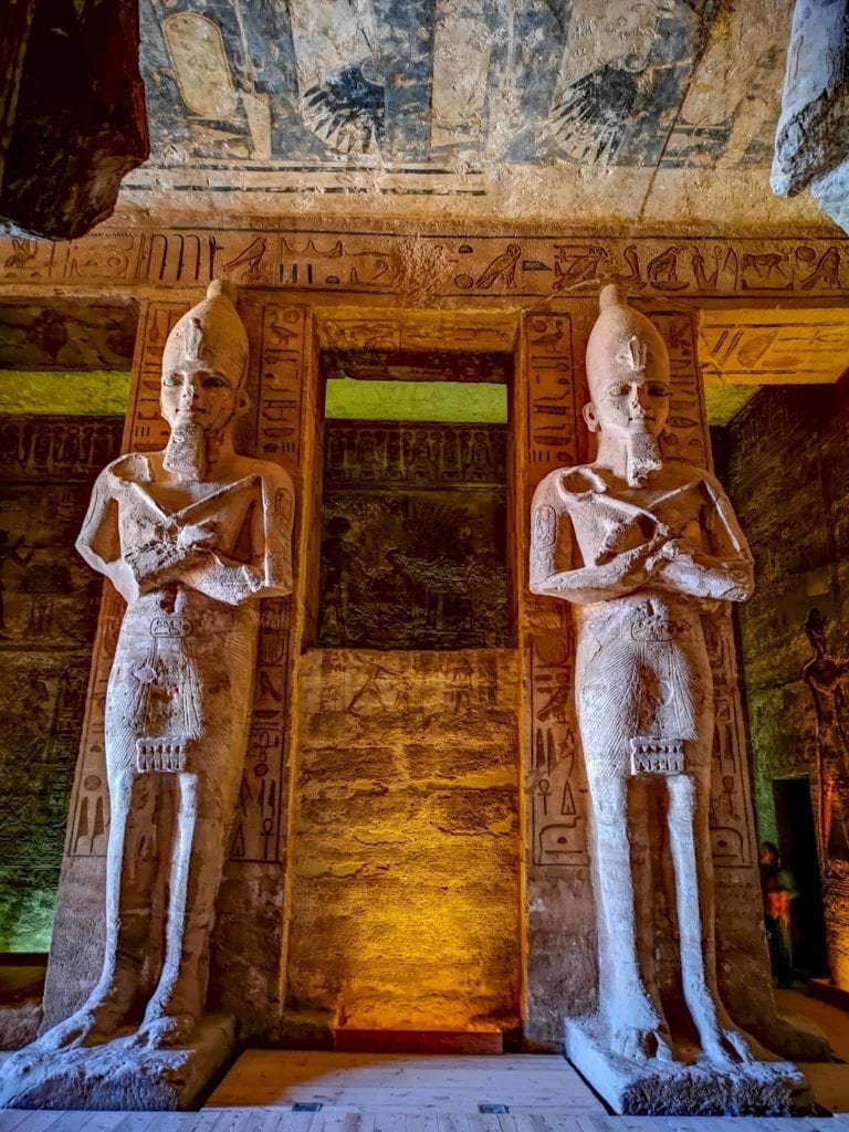 best egypt travel itinerary ramses abu simbel interior statues hyerogliphs