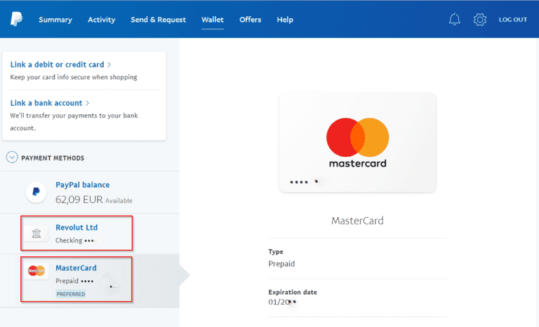 Avoid Paypal fees Choose Revolut card Mastercard or Visa as Preferred Payment method in Paypal