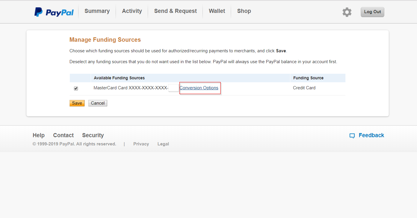 Avoid Paypal fees Disable PayPal’s Currency Conversion